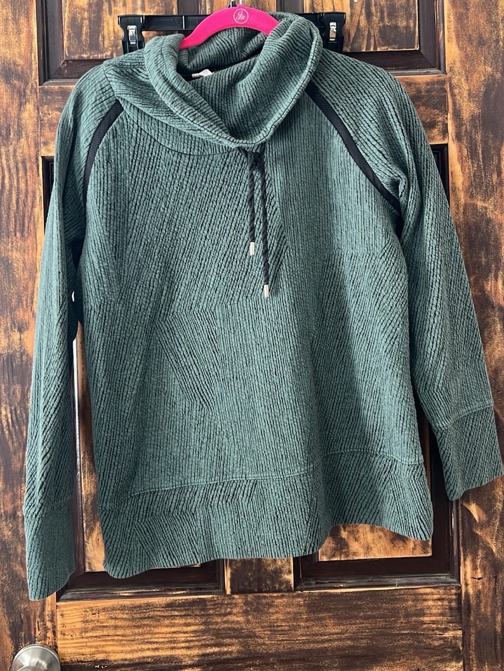 Cowlneck Sweater - Green, Medium